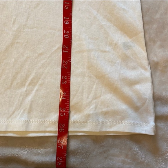 NWT J. Crew Cream Micro Ribbed Button-shoulder Mock Neck top Sz L BS239 - Picture 7 of 8